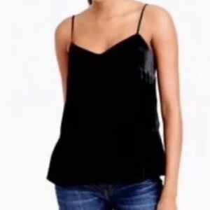 J Crew Black Velvet Tank XL
